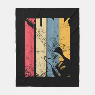 Vintage Electric Guitar Funk Music lover gifts Fleece Blanket