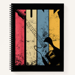 Vintage Electric Guitar Funk Music lover gifts Notebook