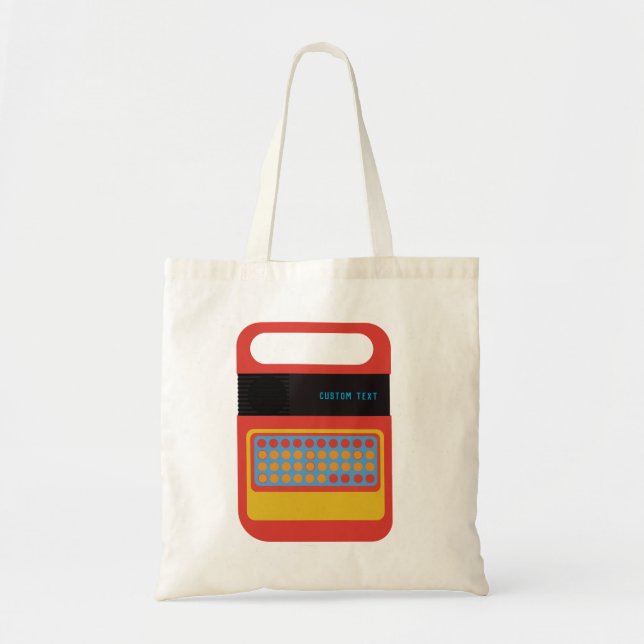 Vintage electronic speaking & spelling toy custom tote bag (Front)