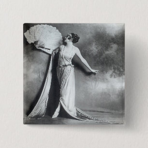 Vintage Elegance 2 Inch Square Button