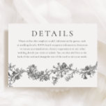 Vintage Elegance: Black & White Wedding Details Enclosure Card<br><div class="desc">Vintage Elegance: Black & White Wedding Details Enclosure Card

See matching collection below</div>