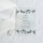 Vintage Elegance: Classic Black & White Wedding Acrylic Invitations<br><div class="desc">Vintage Elegance: Classic Black & White Wedding Acrylic Invitations 

See matching collection in our Niche and Nest Store</div>