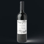 Vintage Elegance: Classic Black & White Wedding Wine Label<br><div class="desc">Vintage Elegance: Classic Black & White Wedding Wine Label

See matching collection in Niche and Nest Store</div>