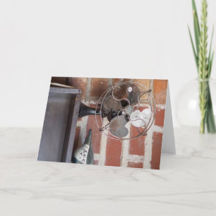 Vintage Elegance: Classic Fan and Pottery Card