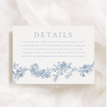 Vintage Elegance: Classic Floral Wedding Details Enclosure Card<br><div class="desc">Vintage Elegance: Classic Floral Wedding Details Enclosure Card

See matching collection below</div>