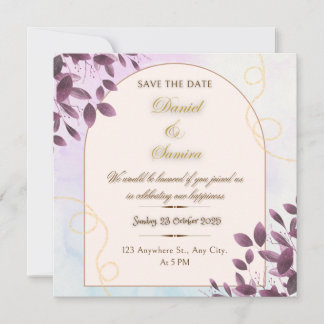 Vintage Elegance: Classic Floral Wedding Save The Date