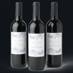 Vintage Elegance: Classic Floral Wedding Wine Label<br><div class="desc">Vintage Elegance: Classic Floral Wedding Wine Label

See matching collection in Niche and Nest Store</div>