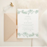 Vintage Elegance: Classic Sage Floral Wedding Invitation<br><div class="desc">Vintage Elegance: Classic Sage Floral Wedding Invitation

See matching collection in our Niche and Nest Store</div>