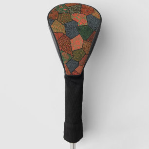 Vintage Elegance - Colourful Polygonal Print  Golf Head Cover
