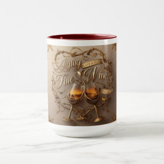 Vintage Elegance Mug: Aging Like a Fine Wine Mug