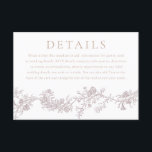 Vintage Elegance: Neutral Classic Wedding Details Enclosure Card<br><div class="desc">Vintage Elegance: Neutral Classic Wedding Details Enclosure Card

See matching collection below</div>