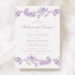 Vintage Elegance: Purple Floral Rehearsal Dinner Invitation<br><div class="desc">Vintage Elegance: Purple Floral Rehearsal Dinner Invitation

See matching collection in our Niche and Nest Store</div>