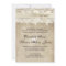 Vintage Elegance Ribbon on Lace Wedding Invitation