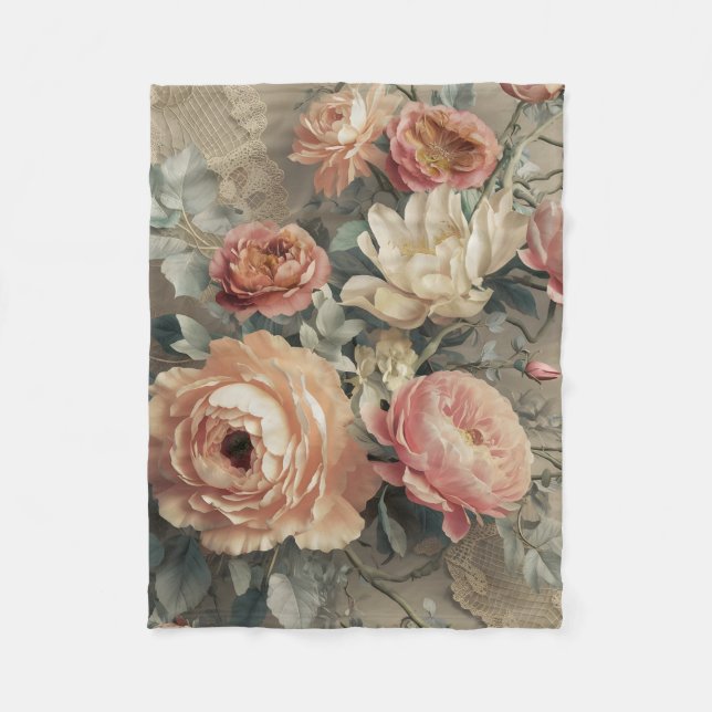 Vintage Elegance Textiles Fleece Blanket (Front)