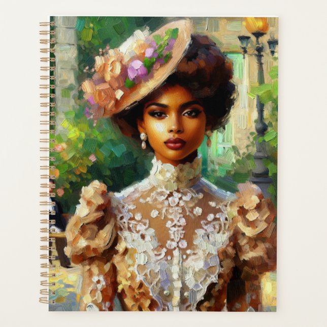 Vintage Elegance Victorian Lady  Planner (Front)