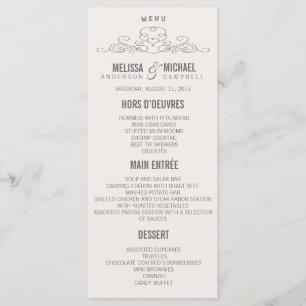 VINTAGE ELEGANCE   WEDDING MENU
