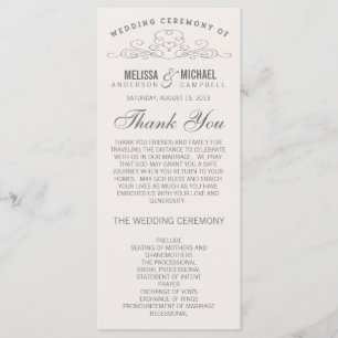 VINTAGE ELEGANCE   WEDDING PROGRAM