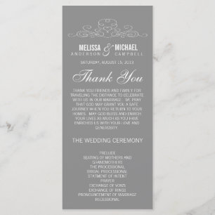 VINTAGE ELEGANCE   WEDDING PROGRAM