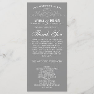 VINTAGE ELEGANCE   WEDDING PROGRAM