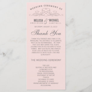 VINTAGE ELEGANCE   WEDDING PROGRAM