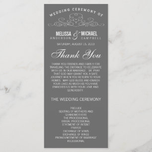 VINTAGE ELEGANCE   WEDDING PROGRAM