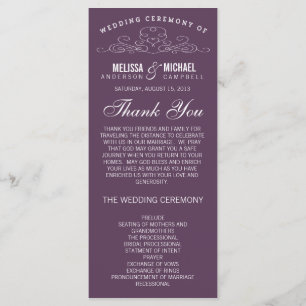 VINTAGE ELEGANCE   WEDDING PROGRAM