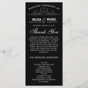 VINTAGE ELEGANCE   WEDDING PROGRAM