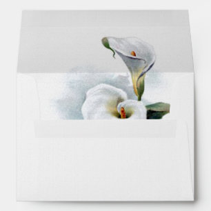 Vintage Elegance White Calla Lily Envelope