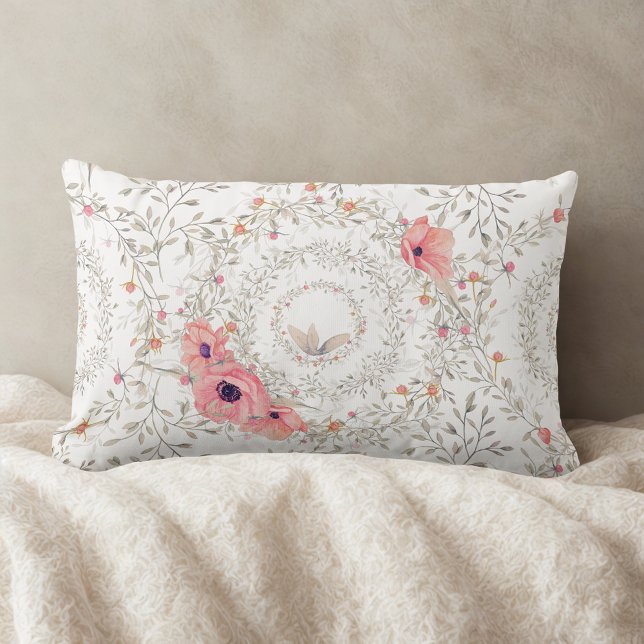  vintage elegant antique floral pattern  lumbar pillow (Creator Uploaded)