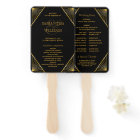 Vintage Elegant Art Deco Black Gold Wedding