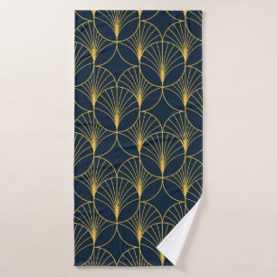 Vintage elegant Art Deco style seamless pattern wi Bath Towel