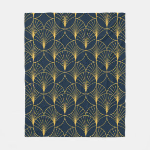 Vintage elegant Art Deco style seamless pattern wi Fleece Blanket