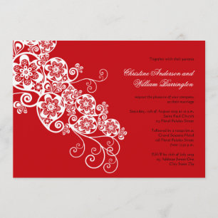 Vintage Elegant Boho Floral Paisley Wedding Invite