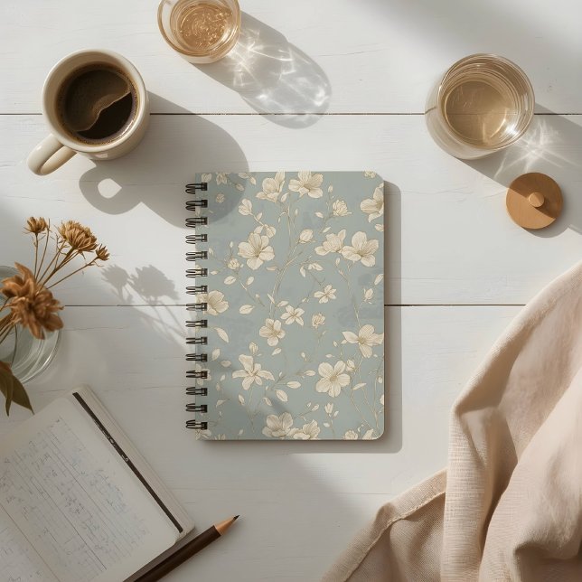 Vintage Elegant Botanical Line Art  Notebook (Creator Uploaded)