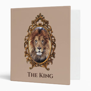 Vintage Elegant Brown Lion King Retro Dads Binder