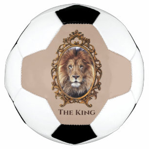 Vintage Elegant Brown Lion King Retro Dads Soccer Ball