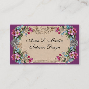 Vintage Élégant Cartes de visite de pays français