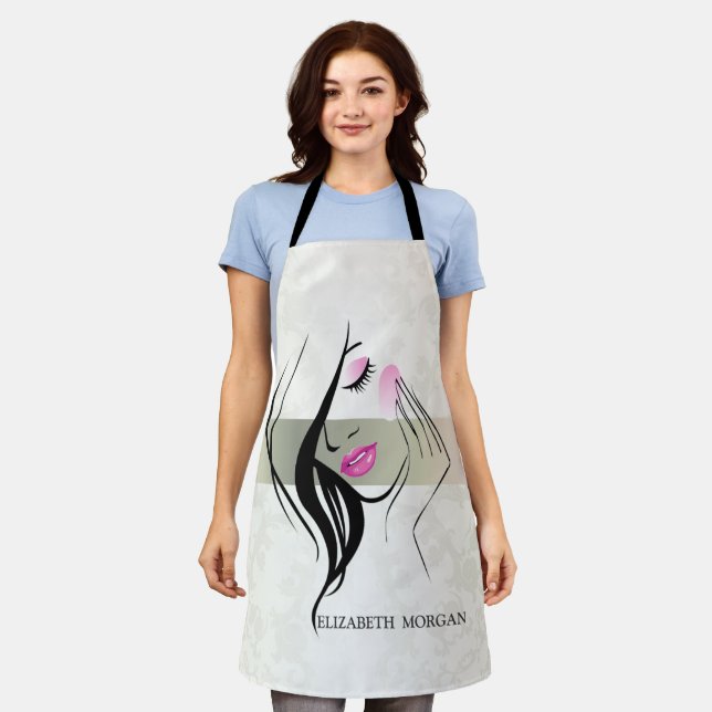 Vintage Elegant,Chic,Lace,Girl Silhouette   Apron (Worn)