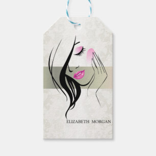 Vintage Elegant,Chic,Lace,Girl Silhouette  Gift Tags