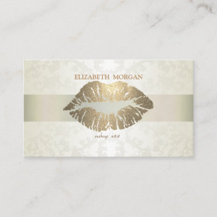 Vintage Elegant,Chic,Lace,Glittery Lips Business Card