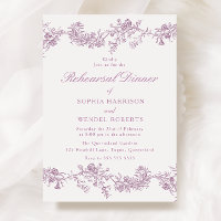Vintage Elegant Dusty Rose Blush Rehearsal Dinner