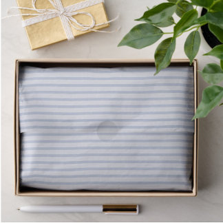 Vintage Elegant Faded Blue Stripe All Occasion Tissue Paper