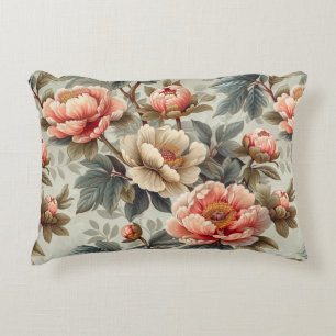 Vintage elegant floral accent pillow