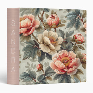 Vintage elegant floral binder