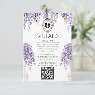 Vintage Elegant Florals Regency Details Wedding Enclosure Card