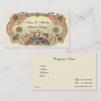 Vintage, Elegant, French Country, Floral Business Card
