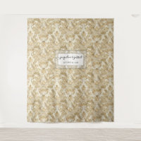 Vintage Elegant Gold Damask Wedding Photo Backdrop