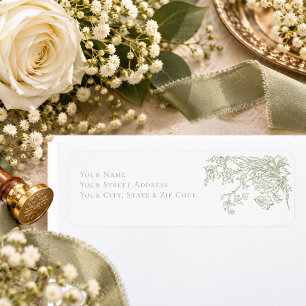 Vintage Elegant Green Crest Garden Wedding