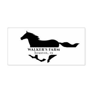 Vintage elegant horse monogram Stamp