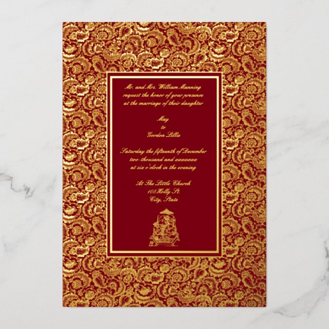 Vintage Elegant Indian Foil Wedding (Front)